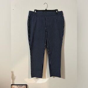 Time & Tru White and Blue striped jeggings, barely worn, Size:XXL(20)